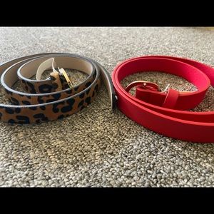 Red and Leopard belts, never used
